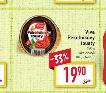 Billa Viva pekelníkovy tousty nabídka