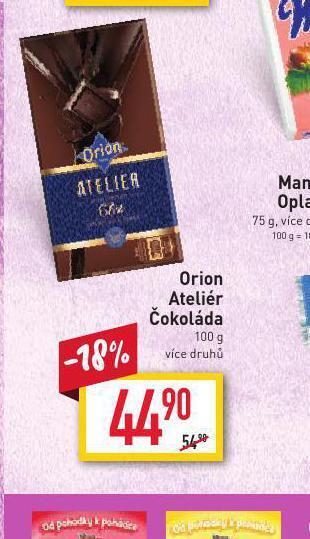 Billa Orion ateliér čokoláda nabídka