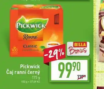 Billa Pickwick čaj ranní černý nabídka