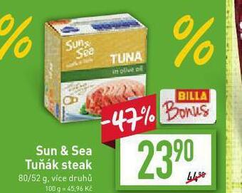 Billa Sun & sea tuňák steak nabídka