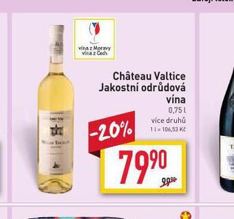 Billa Chateau valtice jakostní odrůdová vína nabídka