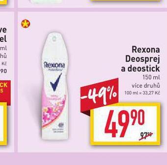 Billa Rexona deosprej a deostick nabídka
