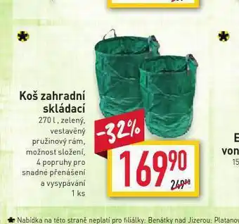 Billa Koš zahradní skládací nabídka
