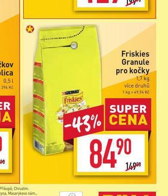 Billa Friskies granule pro kočky nabídka