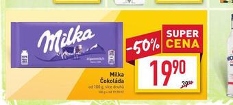 Billa Milka čokoláda nabídka