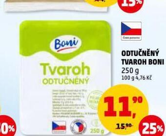 Penny Market Odtučněný tvaroh boni nabídka