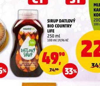 Penny Market Sirup datlový bio country life nabídka