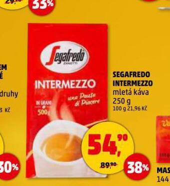 Penny Market Segafredo intermezzo mletá káva nabídka