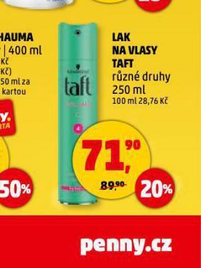 Penny Market Taft lak na vlasy nabídka