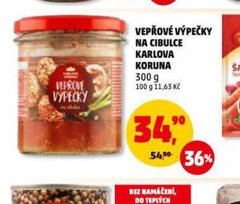 Penny Market Vepřové výpečky na cibulce karlova koruna nabídka