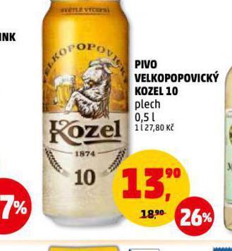Penny Market Pivo velkopopovický kozel 10 nabídka