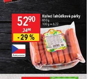 Globus Kuřecí lahůdkové párky nabídka