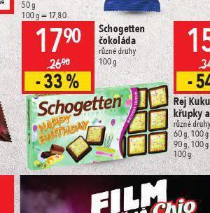 Globus Schogetten čokoláda nabídka