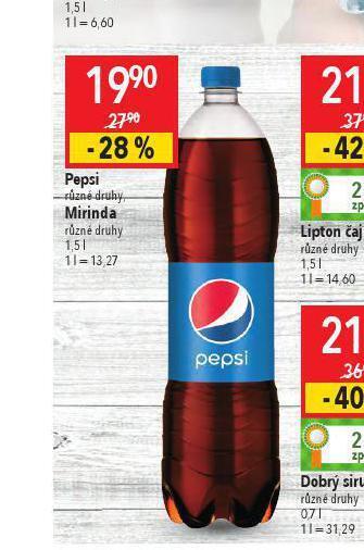 Globus Pepsi, mirinda nabídka