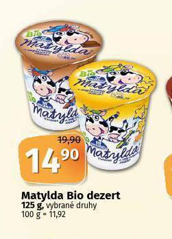 Coop Matylda bio dezert nabídka