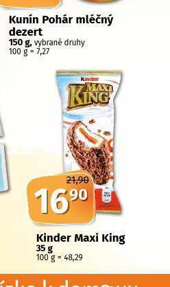 Coop Kinder maxi king nabídka