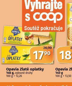 Coop Opavia zlaté oplatky nabídka