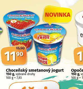 Coop Choceňský smetanový jogurt nabídka