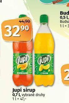 Coop Jupí sirup nabídka