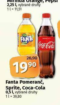 Coop Coca cola, fanta, sprite nabídka