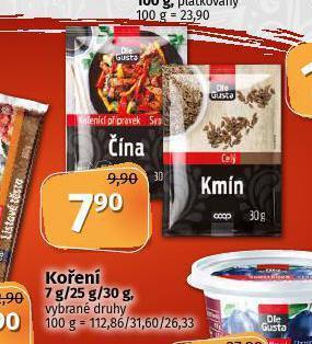 Coop Koření nabídka