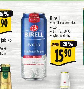 Albert Birell nealkoholické pivo nabídka