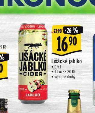 Albert Lišácké jablko cider nabídka