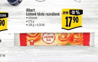 Albert Listové těsto rozválené nabídka