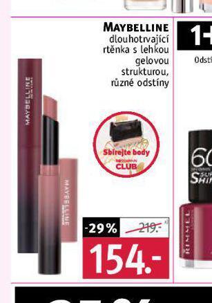 Rossmann Maybelline rtěnka nabídka