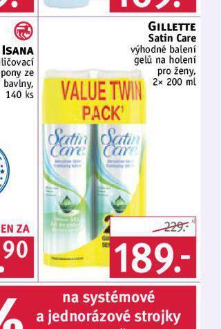 Rossmann Gillette satin care gel na holení nabídka