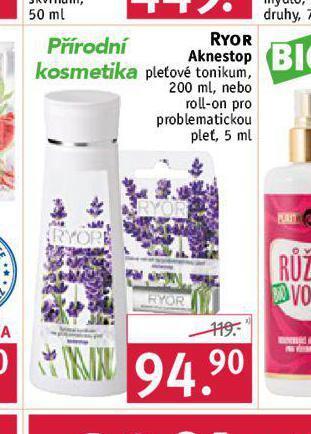 Rossmann Ryor aknestop pleťové tonikum nabídka