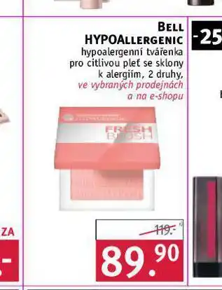 Rossmann Bell hypoallergenic tvářenka nabídka
