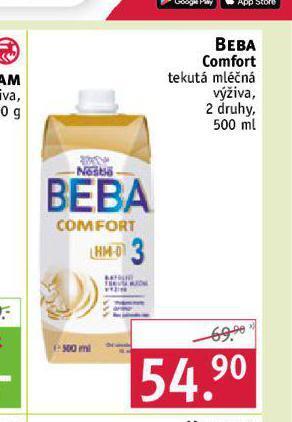 Rossmann Beba comfort tekutá mléčná výživa nabídka