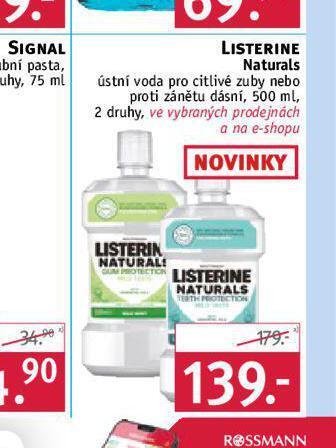 Rossmann Listerine ústní voda nabídka