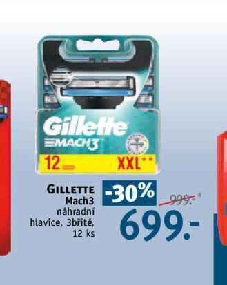 Rossmann Gillette mach3 náhradní hlavice nabídka