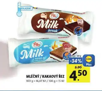 Lidl Mléčný / kakaový řez nabídka