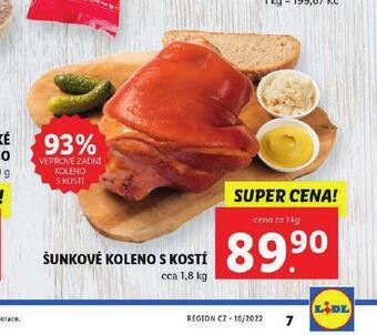 Lidl Šunkové koleno s kostí nabídka