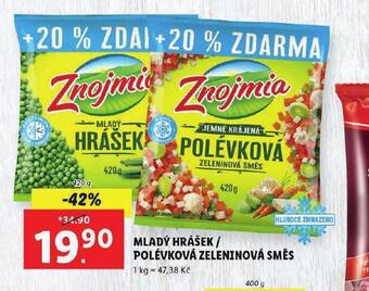 Lidl Znojmia mladý hrášek nabídka