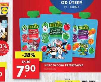 Lidl Hello ovocná přesnídávka nabídka