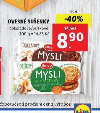 Lidl Ovesné sušenky nabídka