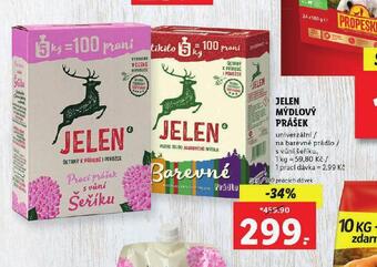 Lidl Jelen mýdlový prášek nabídka