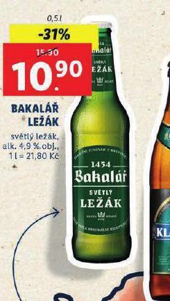 Lidl Pivo bakalář ležák nabídka