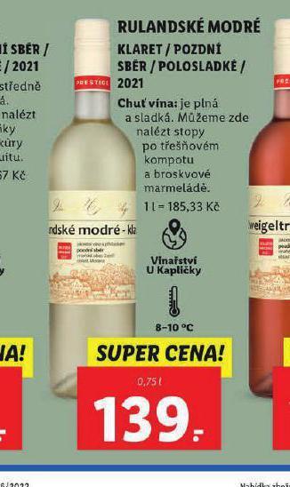 Lidl Rulandské modré nabídka