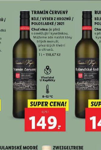 Lidl Tramín červený nabídka