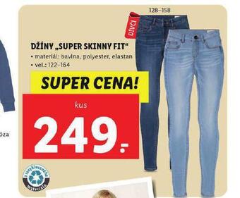 Lidl Džíny super skinny fit nabídka