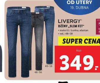 Lidl Džíny slim fit nabídka
