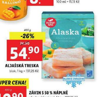 Lidl Aljašská treska nabídka