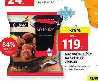 Lidl Masové kuličky na švédská způsob nabídka