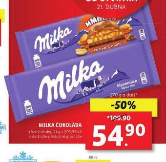 Lidl Milka čokoláda nabídka