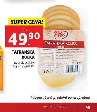 Lidl Tatranská rolka nabídka